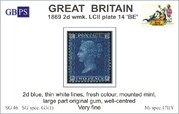 1869 2d PL14 (BE) G 3(1) blue M PRODÁNO