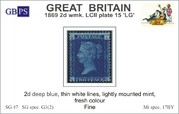 1869 2d PL15 (LG) G 3(2) deep blue LM