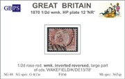 1870 0,5d PL12 (NR) G4e(1) rose-red Wmk.IR (DE13'78) A158 PRODÁN