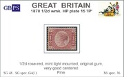 1870 0,5d PL15 (IP) G4(1) rose-red LM A12