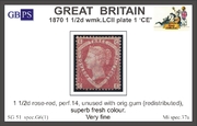 1870 1,5d PL1 (CE) G 6(1) rose-red  PRODÁNO