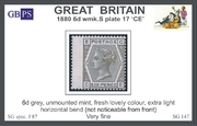1880 6d PL17 (CE) J87 grey wmk.SR UM A1 PRODÁNO