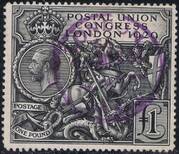 1929 1L SG 438 black, wmk.117 Single Cypher, UPU PRODÁNO