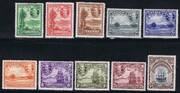 ANTIGUA 1932 SG 81-90 Tercentenary wmk.MSCA perf.12,5 M