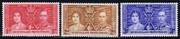 001O BECHUANALAND 1937 SG115-117 1d-3d UM