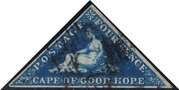 CAPE OF GOOD HOPE 1855-63 SG6a 4d blue wmk.anchor imperf. PRODÁN