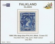 FALKLAND 1898-1898 SG41 2,6s deep blue (SH14) WCCC