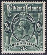 FALKLAND 1912-20 SG66 3s slate-green WMCCA P14 LMM PRODÁNO