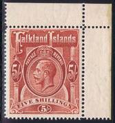 FALKLAND 1912-20 SG67 5s deep rose-red WMCCA P14 UM (2 okr)PRODA
