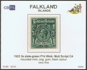 FALKLAND 1921-1928 SG80 3s slate-green (SH45) WMSCA