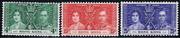 001O HONG KONG 1937 SG137-139, UM PRODÁNO